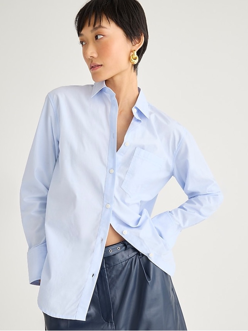 J. Crew Garçon Classic Fit Light Blue Cotton Button-Up Shirt, size 8